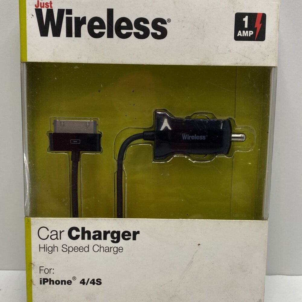 Just Wireless Car Charger For iPhone 4/4S iPod Touch & Nano High Speed 1 AMP